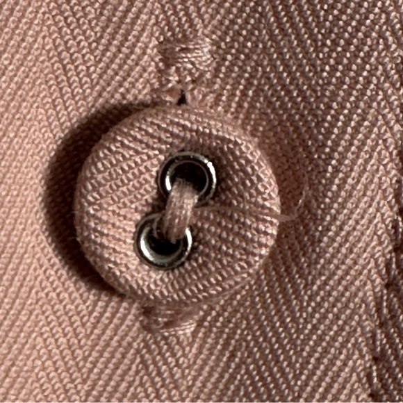 Paige Mayslie dress size S, button front, flounce hem, belt, textured, Twee - Picture 7 of 15